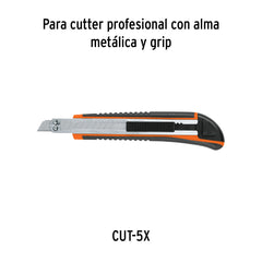 Estuche con 10 cuchillas SK4 de 9 mm para cutter, Truper