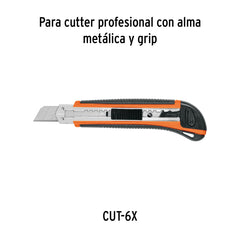 Estuche con 10 cuchillas SK4 de 18 mm para cutter, Truper