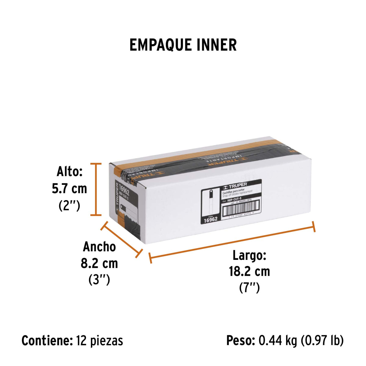 Estuche con 10 cuchillas SK4 de 9 mm para cutter, Truper