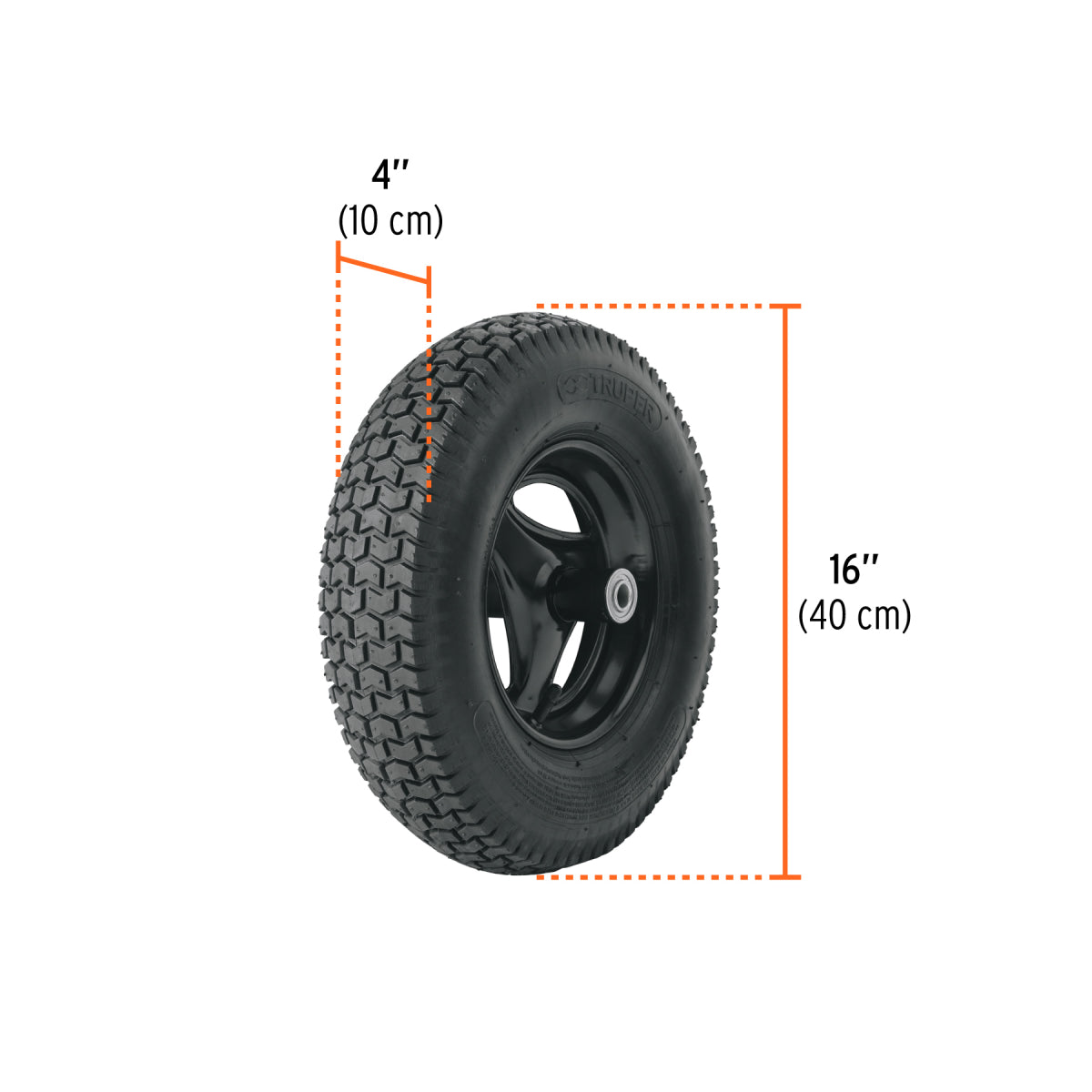 Carretilla 6 ft3 Neumática, bastidores de madera, Truper